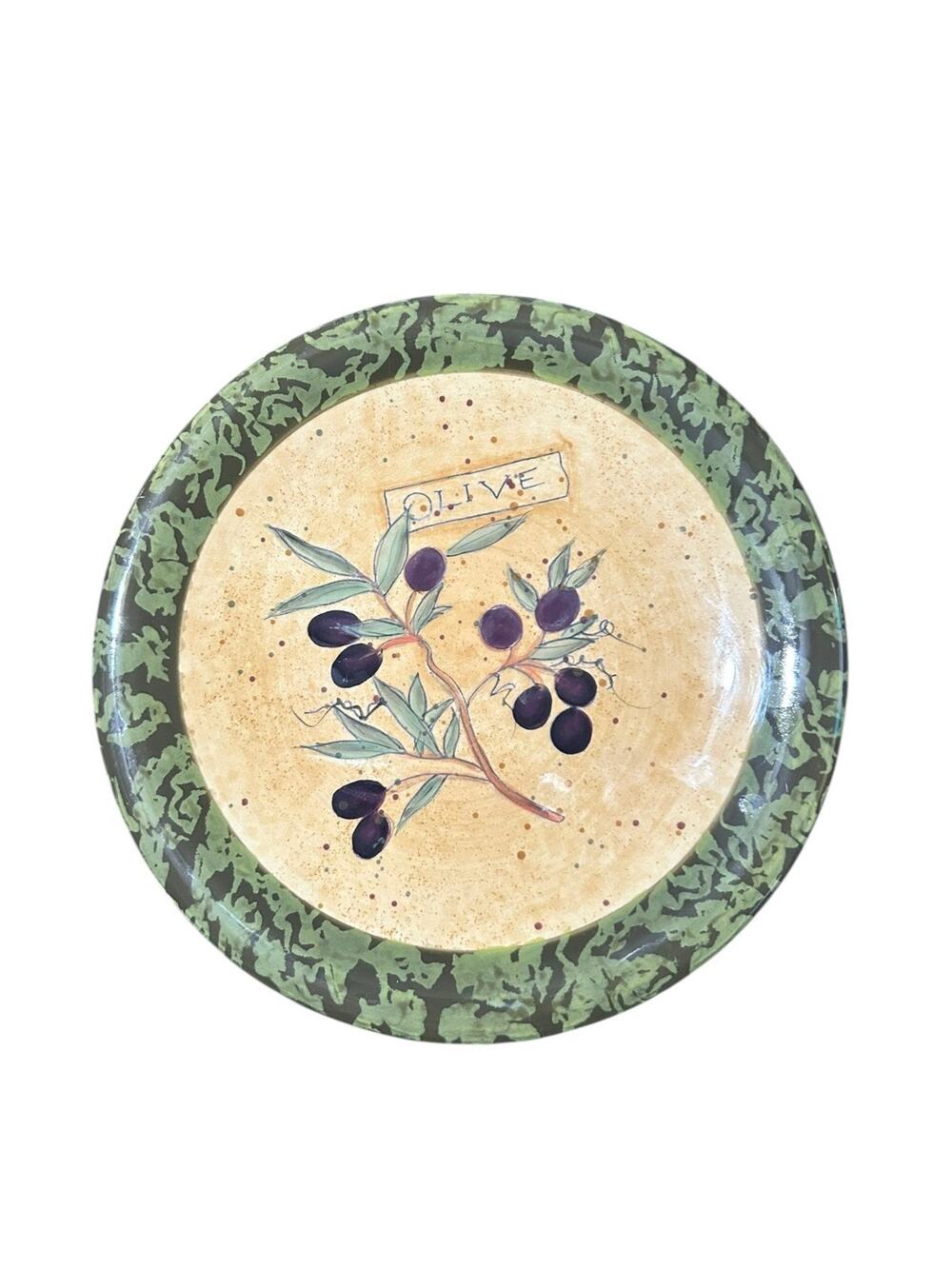 Certified International Susan Winget "OLIVE" Plate Bowl 8.5"